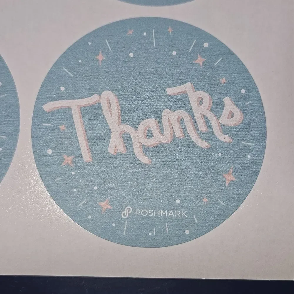 POSHMARK posh stickers Thank You Blue poshfest poshfixings poshshow Swag Posher
